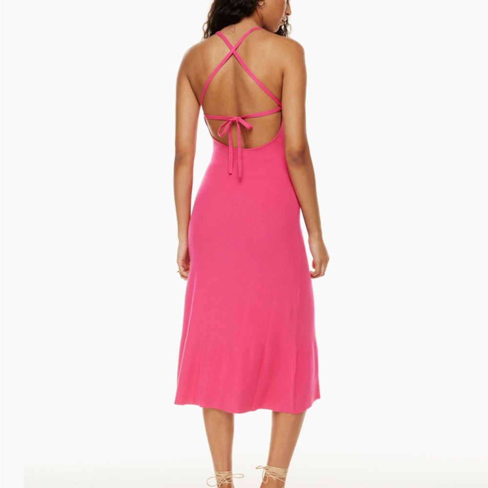 ARITZIA Wilfred Dresden dress bright rose pink #107963 XL - Picture 2 of 12